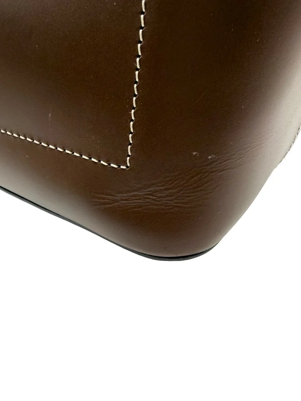 Authentic Dooney & Bourke Brown Leather Satchel Handbag with Detachable Shoulder